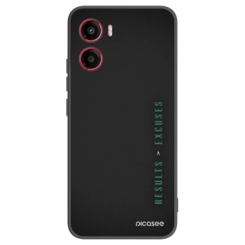 Picasee fekete szilikon tok az alábbi mobiltelefonokra Motorola Moto G05 - Results x Excuses