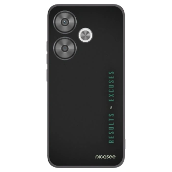 Picasee fekete szilikon tok az alábbi mobiltelefonokra Xiaomi Poco F6 - Results x Excuses