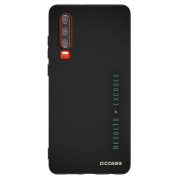 Picasee fekete szilikon tok az alábbi mobiltelefonokra Huawei P30 - Results x Excuses