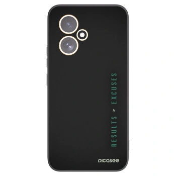 Picasee fekete szilikon tok az alábbi mobiltelefonokra Honor 400 5G - Results x Excuses