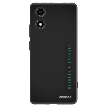 Picasee fekete szilikon tok az alábbi mobiltelefonokra Motorola Moto E14 - Results x Excuses