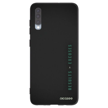 Picasee fekete szilikon tok az alábbi mobiltelefonokra Samsung Galaxy A70 A705F - Results x Excuses