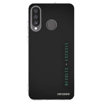 Picasee átlátszó szilikon tok az alábbi mobiltelefonokra Huawei P30 Lite - Results x Excuses