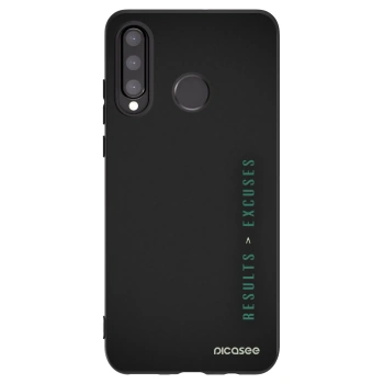 Picasee fekete szilikon tok az alábbi mobiltelefonokra Huawei P30 Lite - Results x Excuses