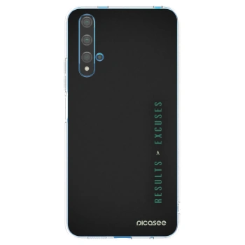 Picasee átlátszó szilikon tok az alábbi mobiltelefonokra Huawei Nova 5T - Results x Excuses