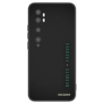 Picasee fekete szilikon tok az alábbi mobiltelefonokra Xiaomi Mi Note 10 (Pro) - Results x Excuses