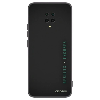 Picasee fekete szilikon tok az alábbi mobiltelefonokra Xiaomi Redmi Note 9 Pro - Results x Excuses