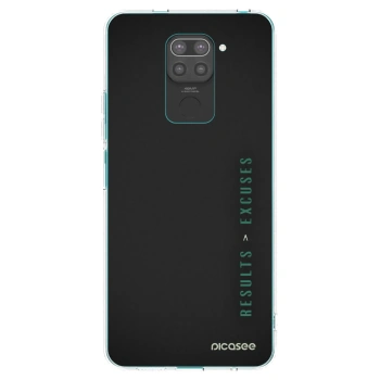 Picasee fekete szilikon tok az alábbi mobiltelefonokra Xiaomi Redmi Note 9 - Results x Excuses