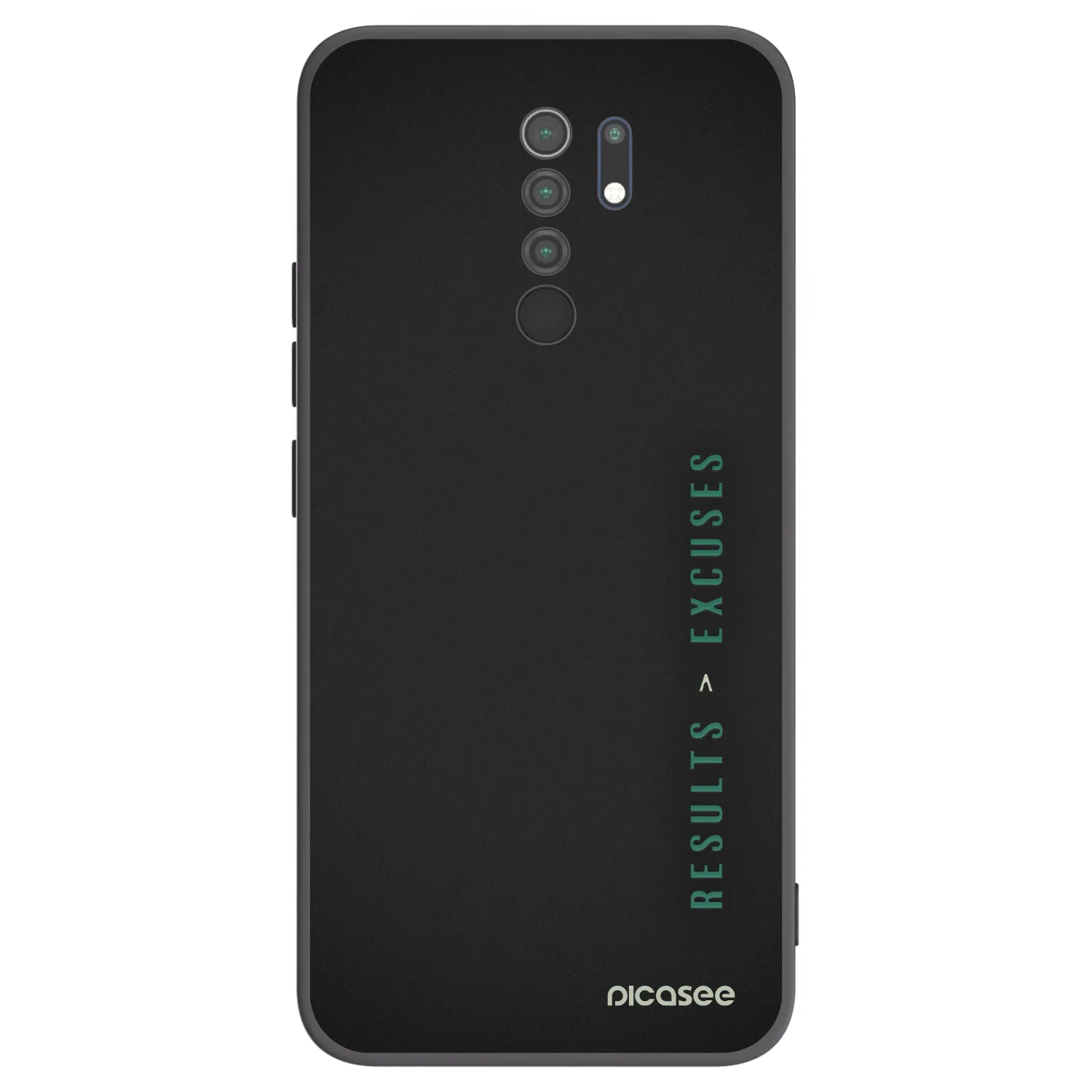 Picasee fekete szilikon tok az alábbi mobiltelefonokra Xiaomi Redmi 9 - Results x Excuses