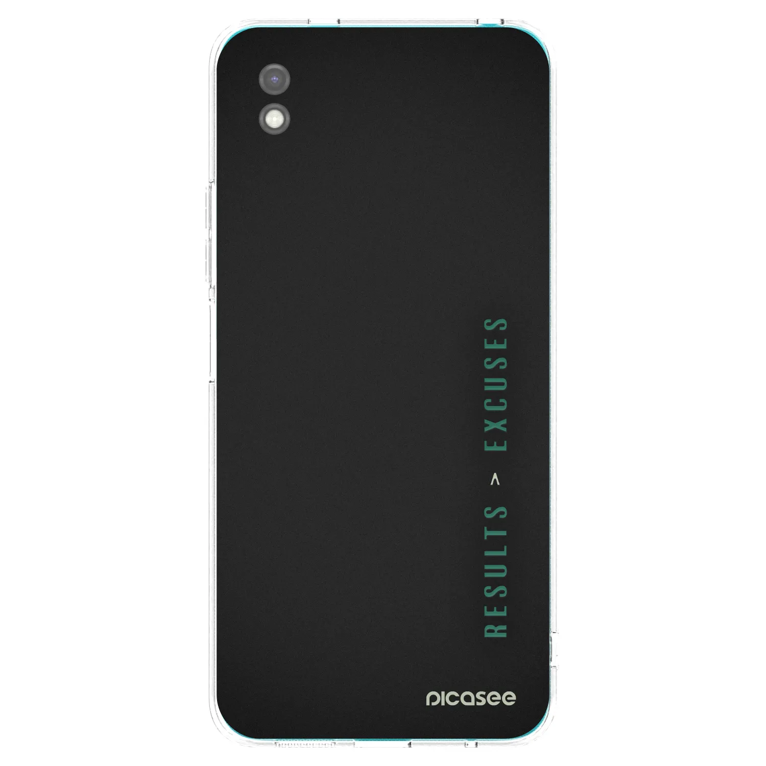 Picasee fekete szilikon tok az alábbi mobiltelefonokra Xiaomi Redmi 9A - Results x Excuses