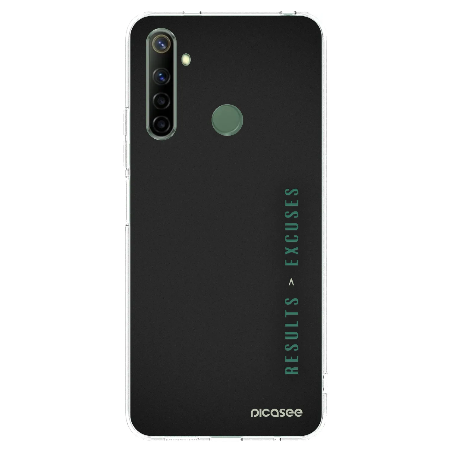 Picasee átlátszó szilikon tok az alábbi mobiltelefonokra Realme 6i - Results x Excuses