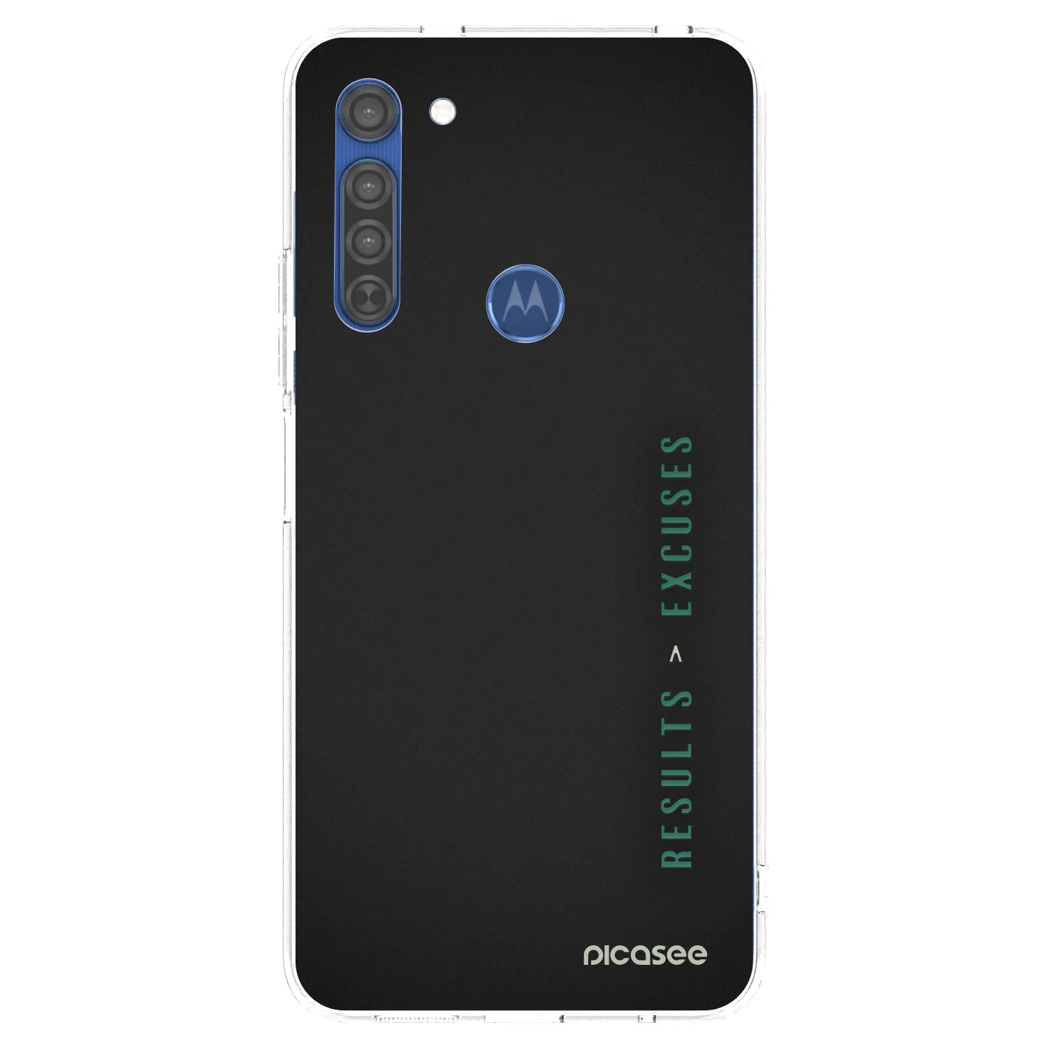 Picasee átlátszó szilikon tok az alábbi mobiltelefonokra Motorola Moto G8 - Results x Excuses