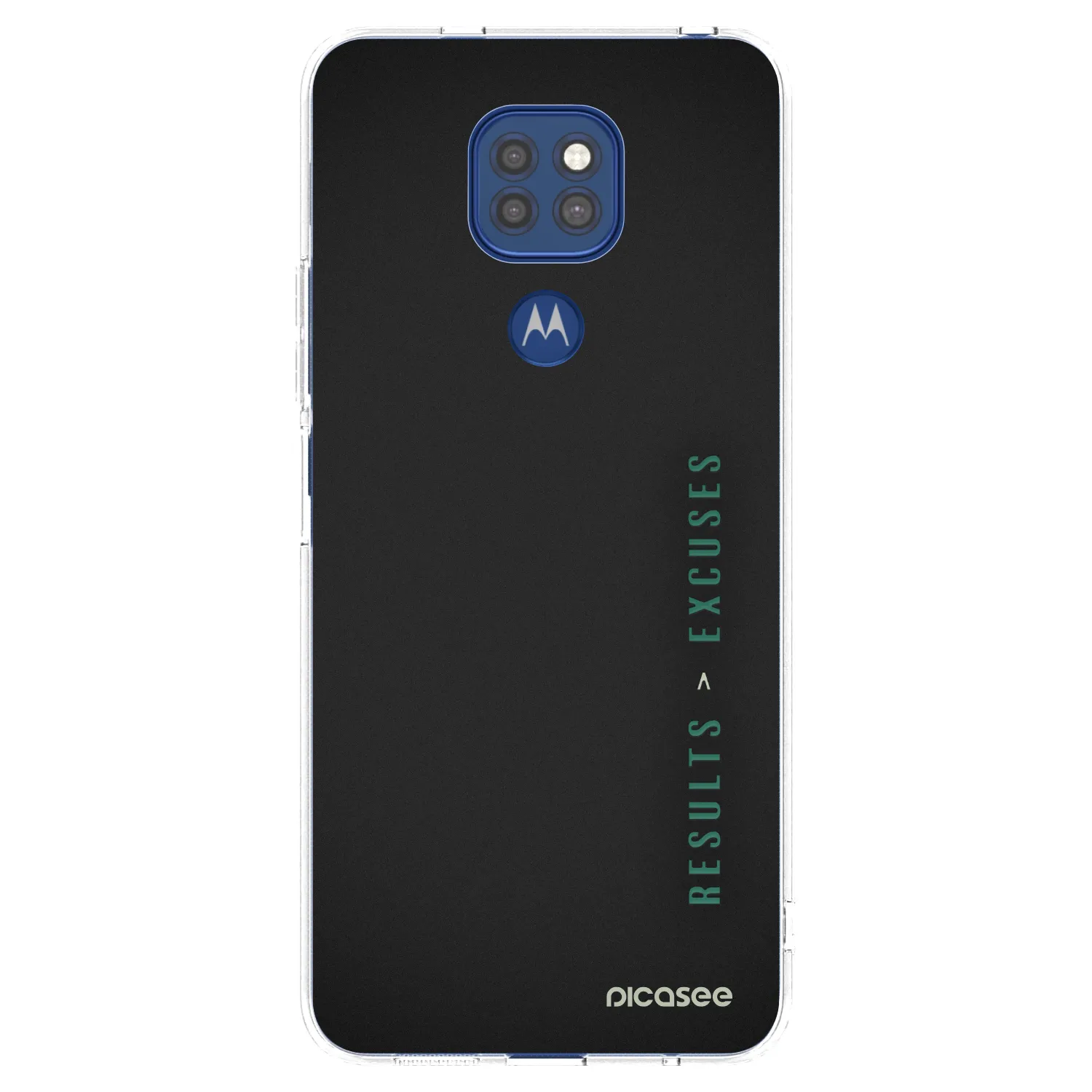 Picasee átlátszó szilikon tok az alábbi mobiltelefonokra Motorola Moto G9 Play - Results x Excuses