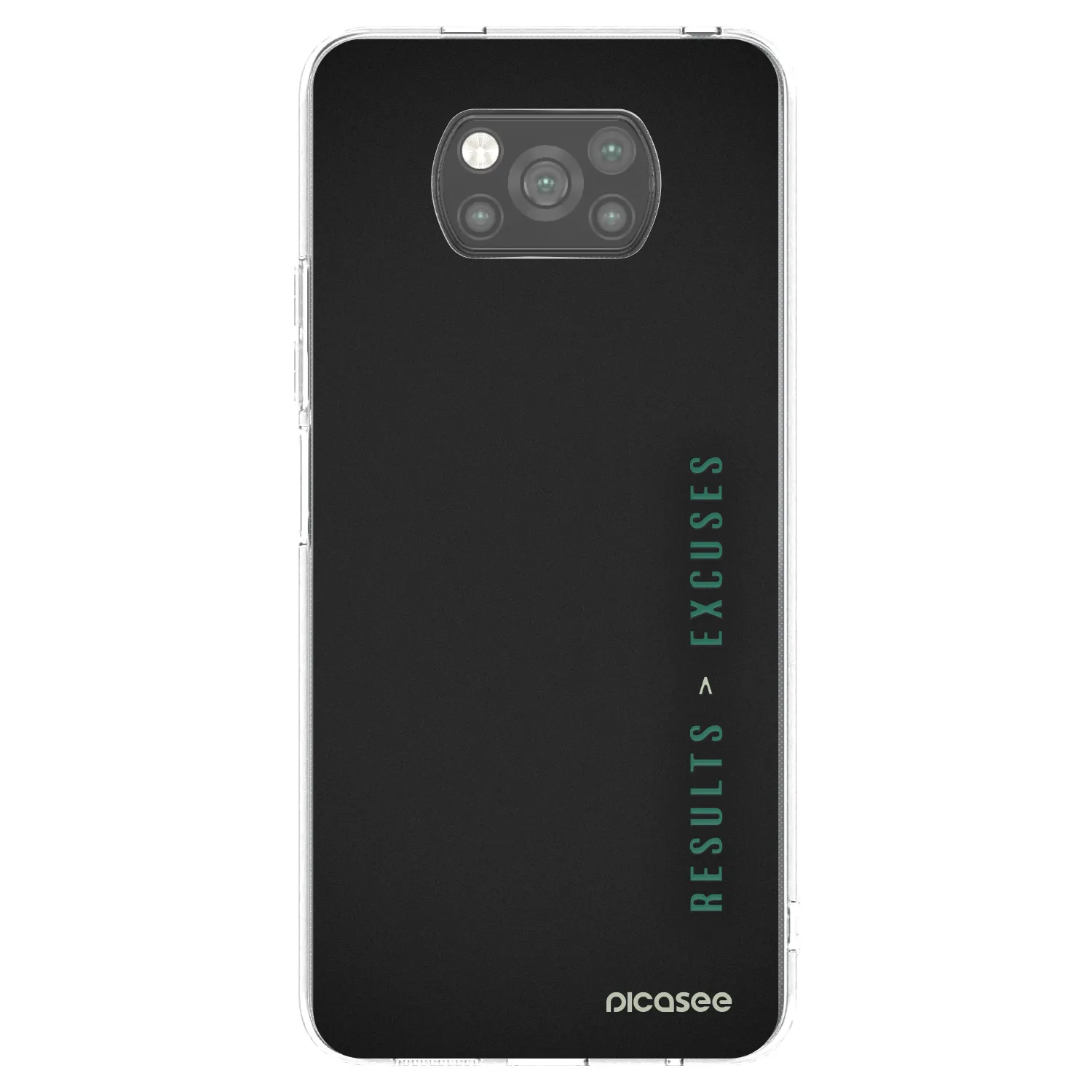 Picasee fekete szilikon tok az alábbi mobiltelefonokra Xiaomi Poco X3 Pro - Results x Excuses