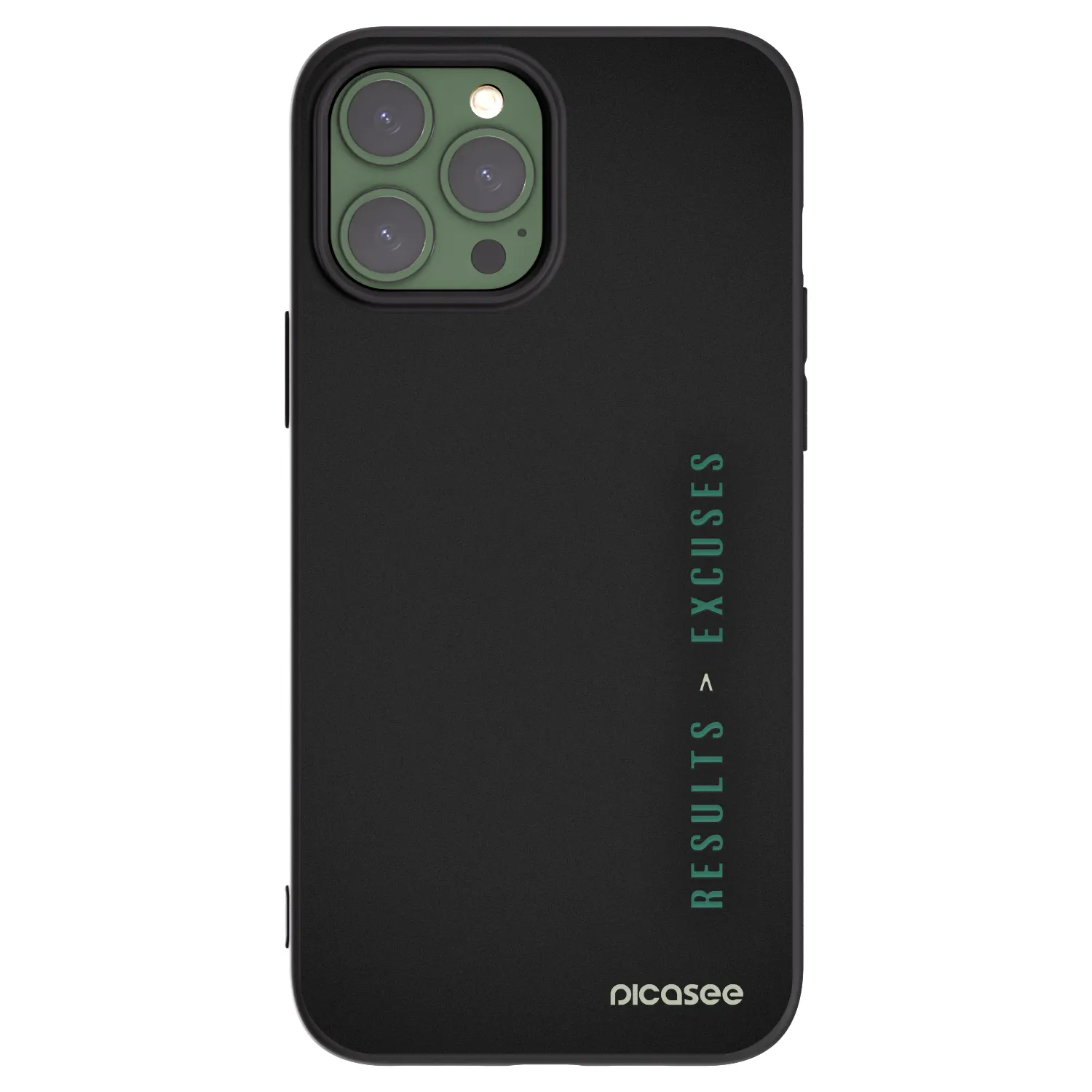 Picasee fekete szilikon tok az alábbi mobiltelefonokra Apple iPhone 13 Pro Max - Results x Excuses