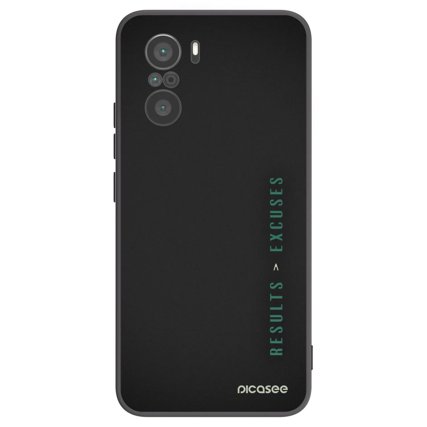 Picasee fekete szilikon tok az alábbi mobiltelefonokra Xiaomi Poco F3 - Results x Excuses