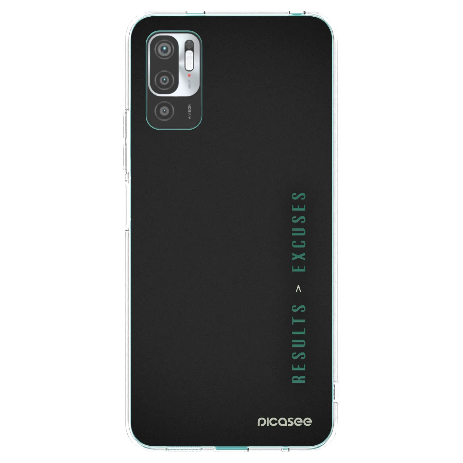 Picasee átlátszó szilikon tok az alábbi mobiltelefonokra Xiaomi Redmi Note 10 5G - Results x Excuses