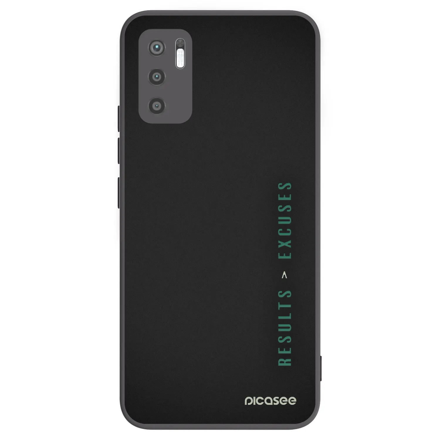 Picasee fekete szilikon tok az alábbi mobiltelefonokra Xiaomi Redmi Note 10 5G - Results x Excuses