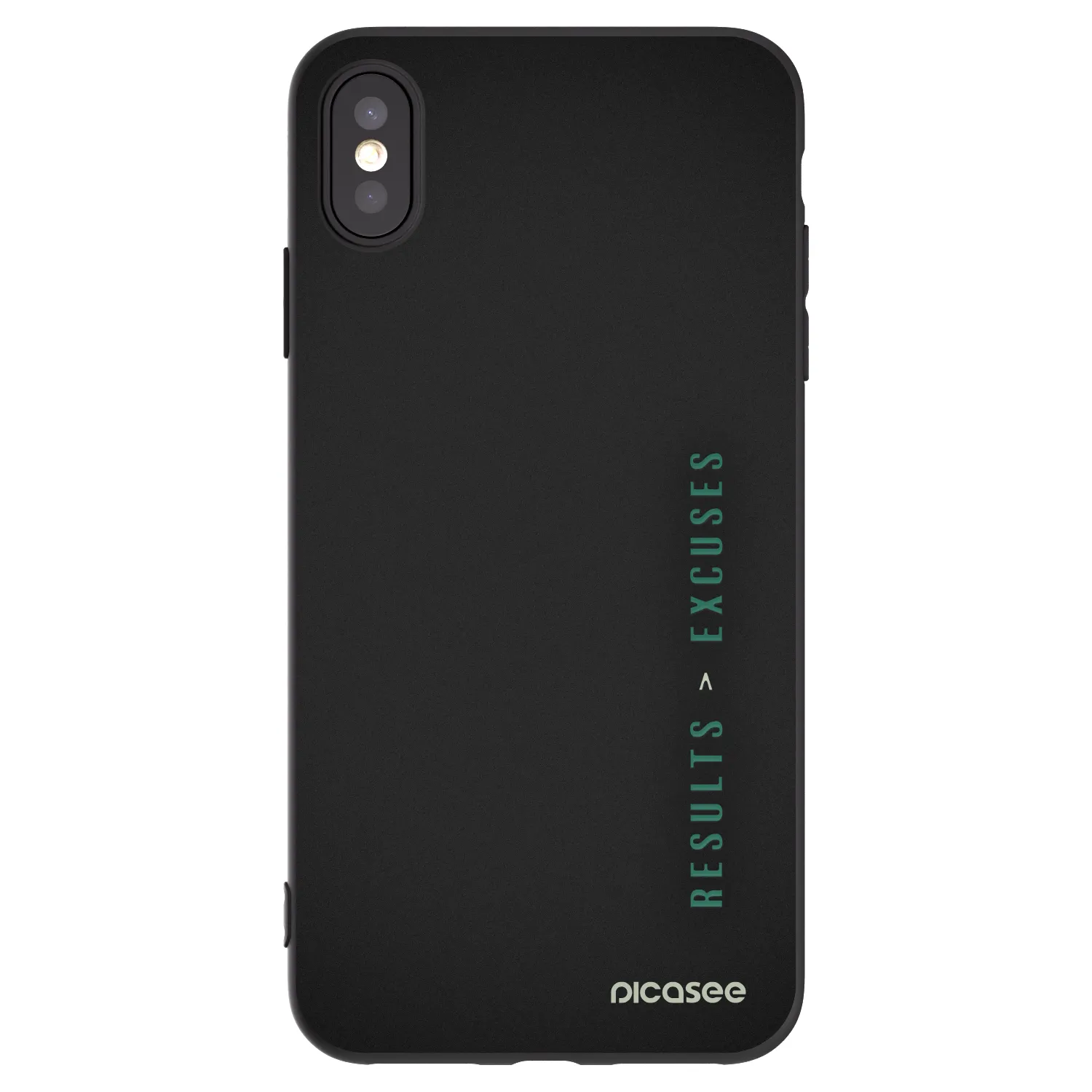 Picasee fekete szilikon tok az alábbi mobiltelefonokra Apple iPhone XS Max - Results x Excuses