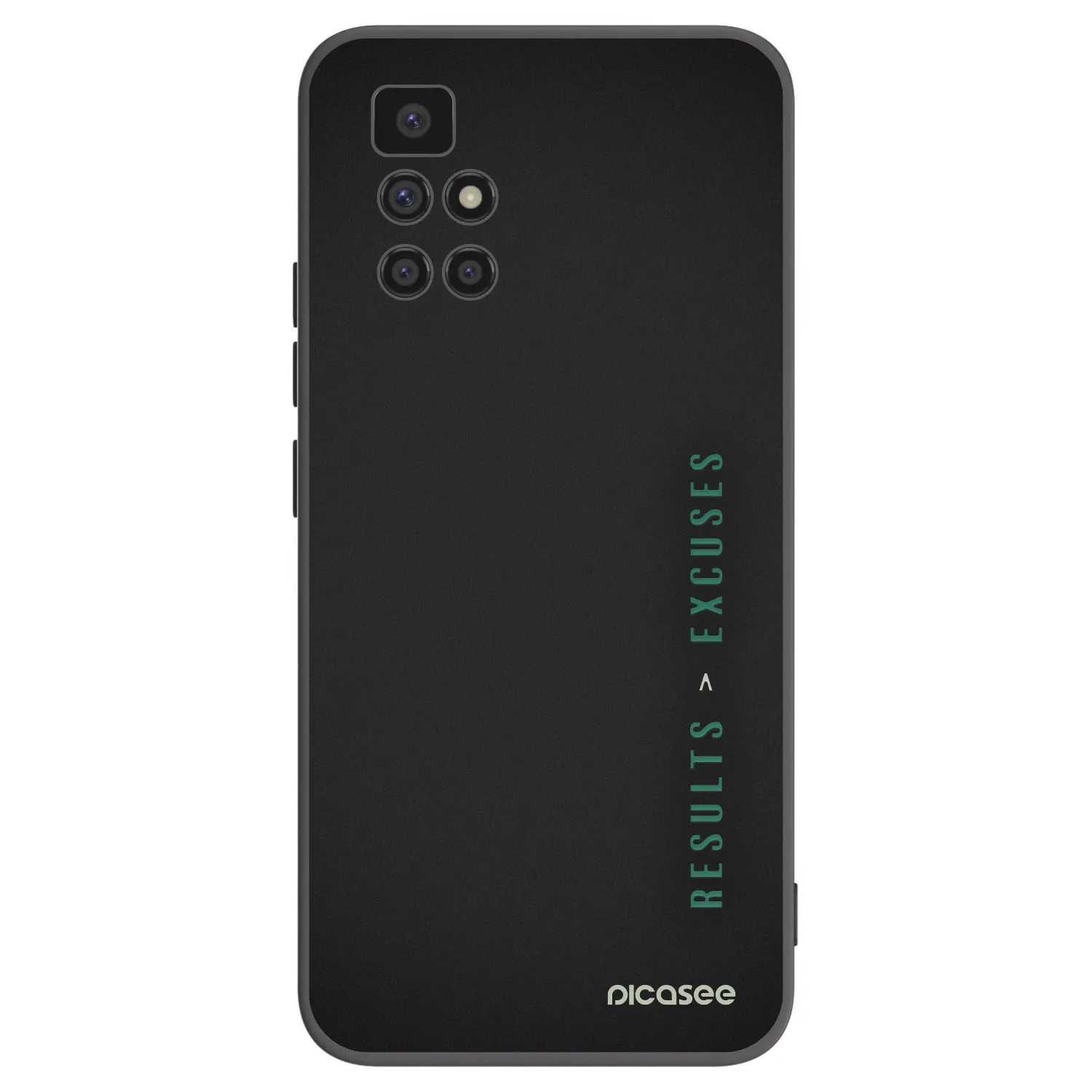 Picasee fekete szilikon tok az alábbi mobiltelefonokra Xiaomi Redmi 10 - Results x Excuses