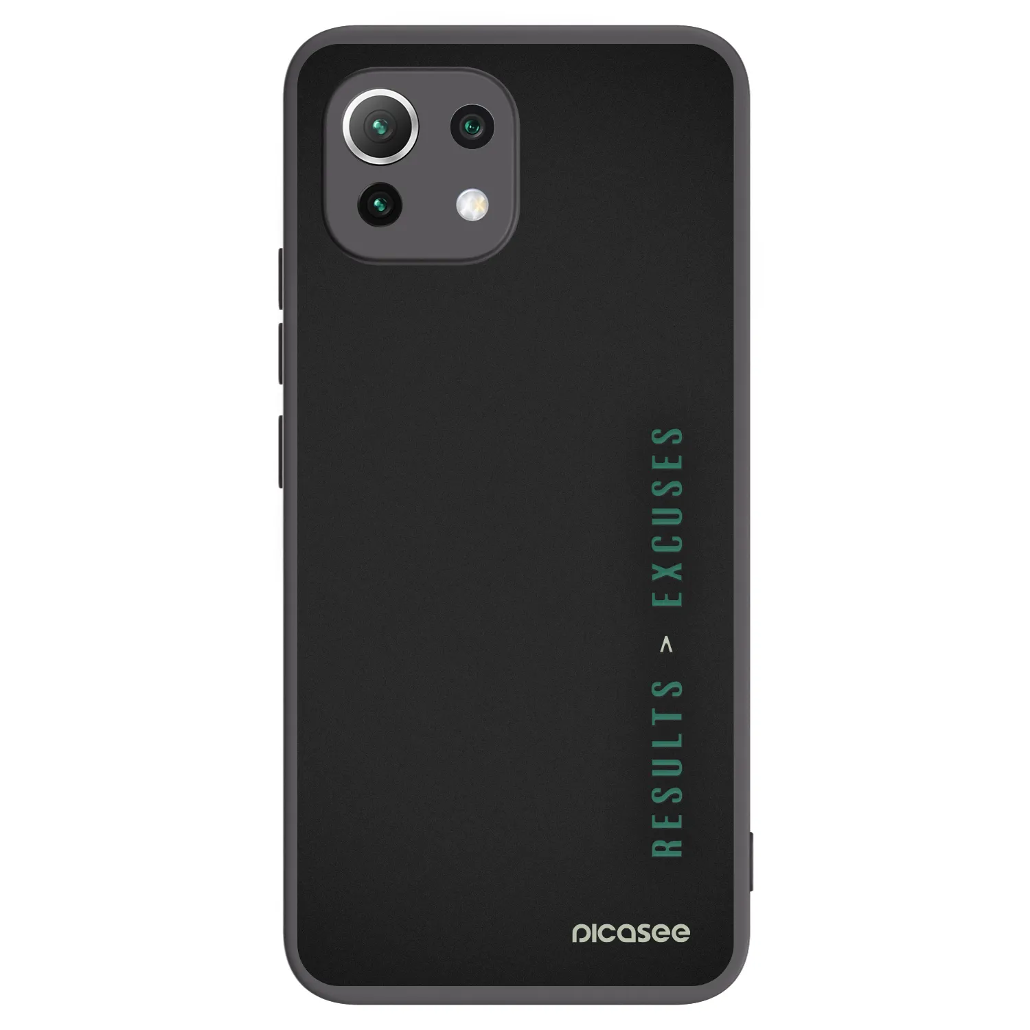 Picasee fekete szilikon tok az alábbi mobiltelefonokra Xiaomi 11 Lite 5G NE - Results x Excuses