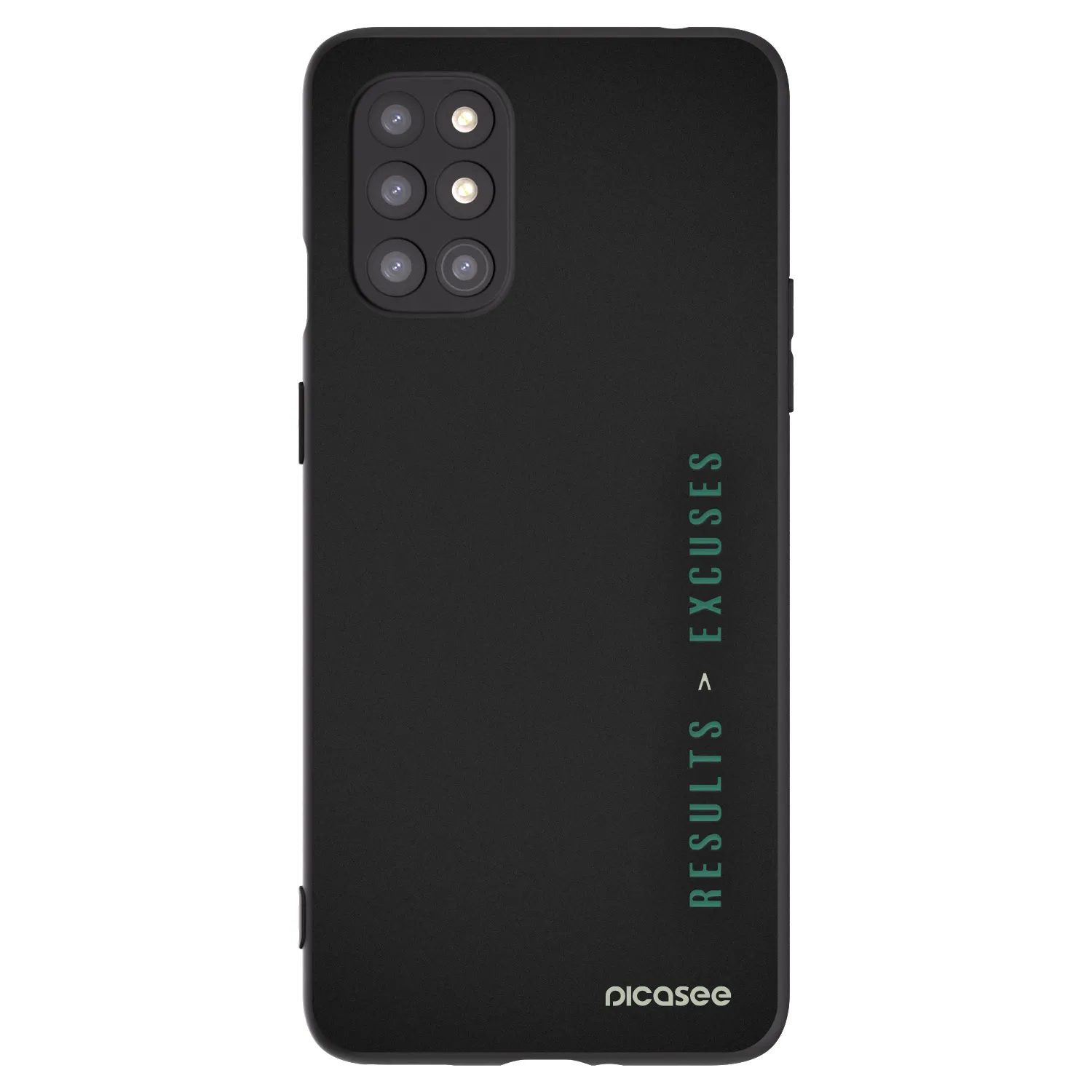 Picasee fekete szilikon tok az alábbi mobiltelefonokra OnePlus 8T - Results x Excuses