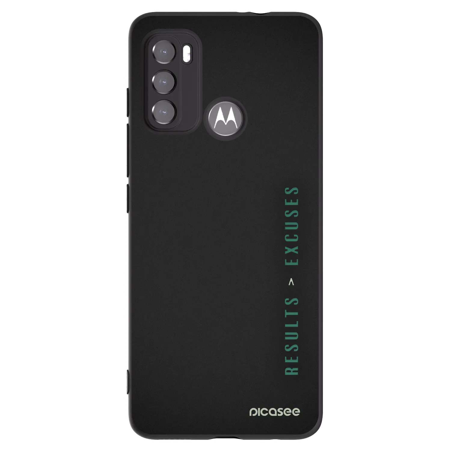 Picasee fekete szilikon tok az alábbi mobiltelefonokra Motorola Moto G60 - Results x Excuses