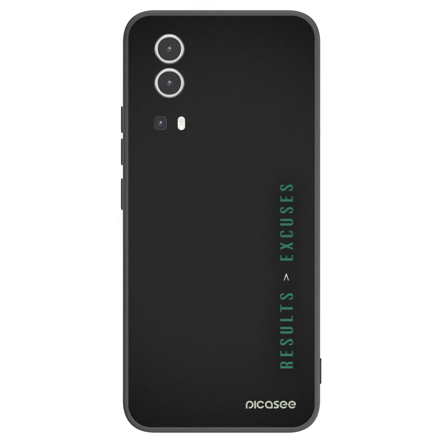 Picasee fekete szilikon tok az alábbi mobiltelefonokra Vivo Y72 5G - Results x Excuses