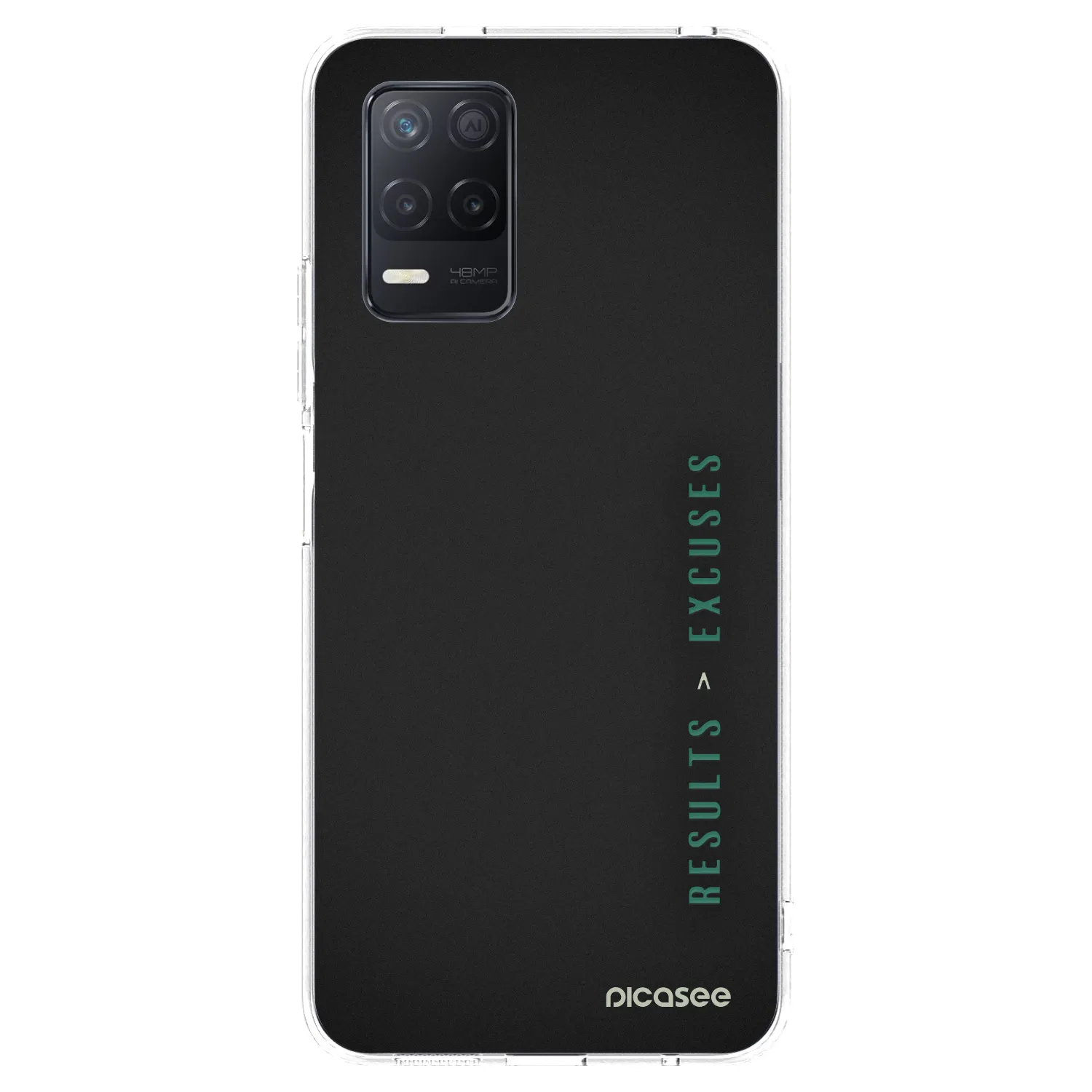 Picasee átlátszó szilikon tok az alábbi mobiltelefonokra Realme 8 5G - Results x Excuses