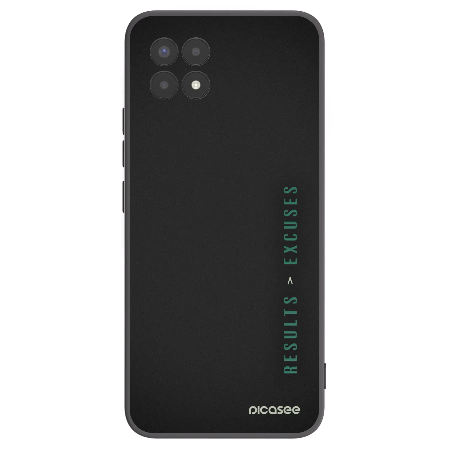 Picasee fekete szilikon tok az alábbi mobiltelefonokra Realme 8i - Results x Excuses