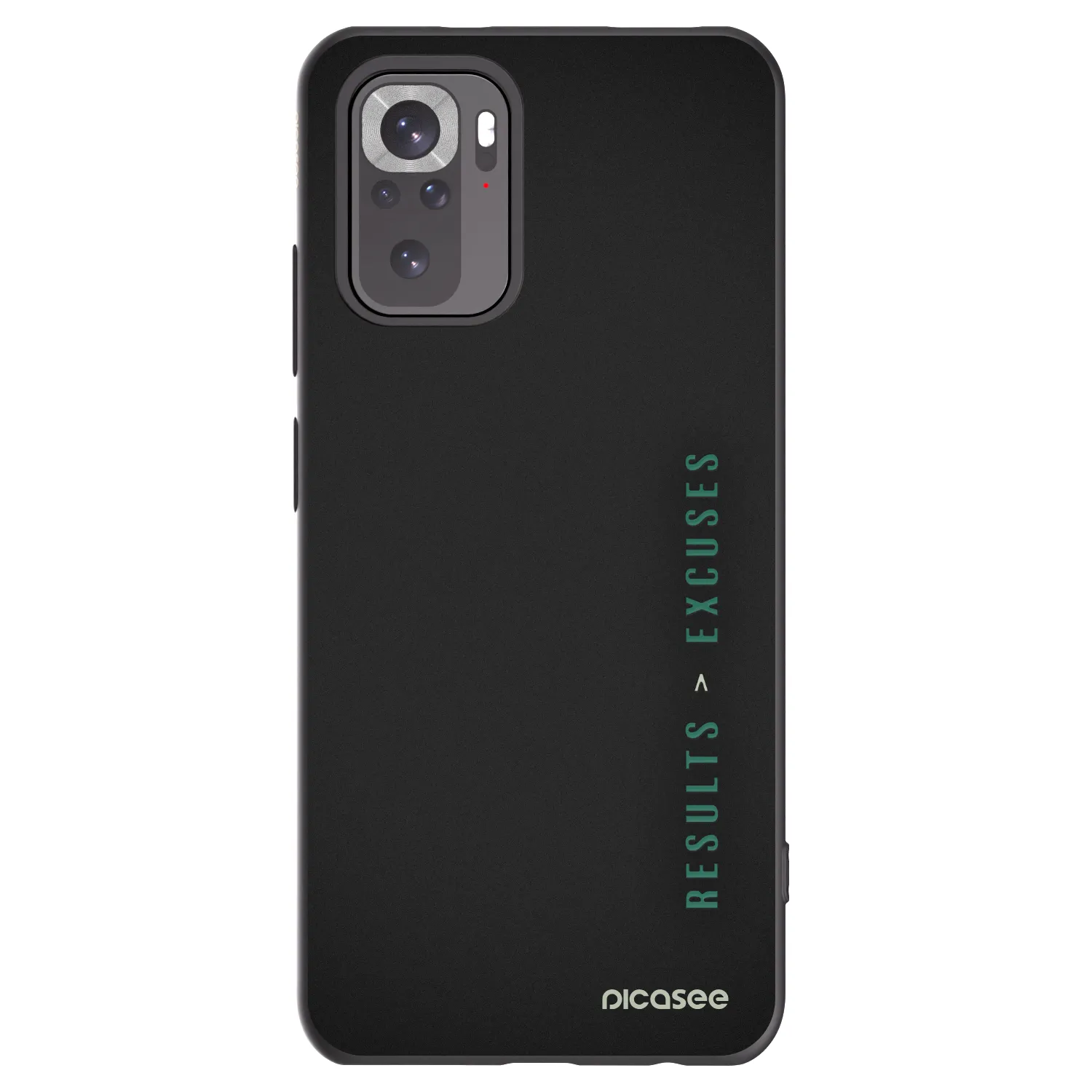 Picasee fekete szilikon tok az alábbi mobiltelefonokra Xiaomi Redmi Note 11S 4G - Results x Excuses