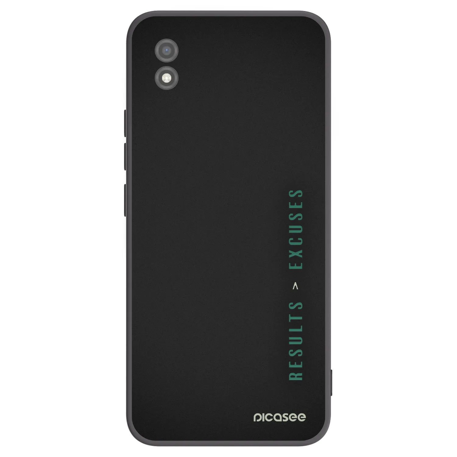 Picasee fekete szilikon tok az alábbi mobiltelefonokra Realme C11 (2021) - Results x Excuses