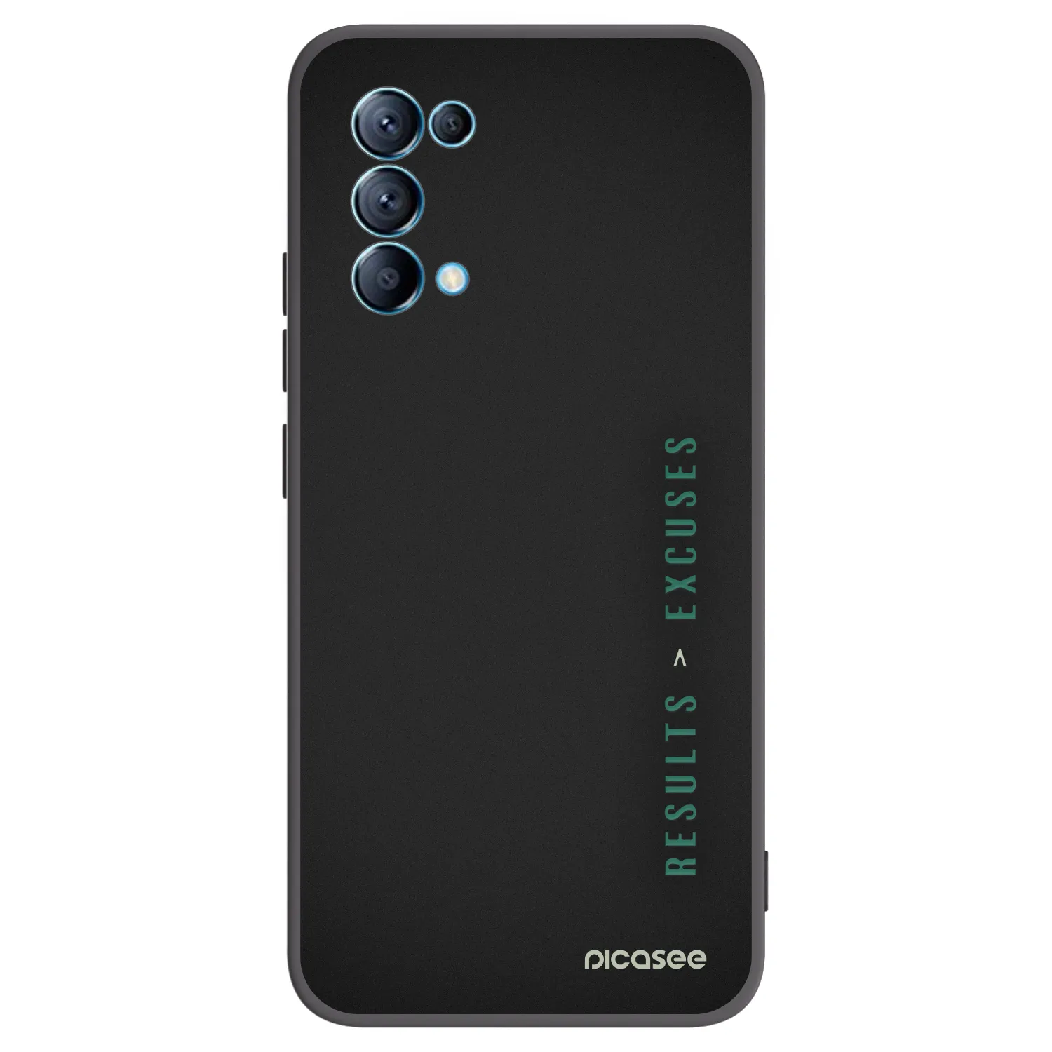 Picasee fekete szilikon tok az alábbi mobiltelefonokra OPPO Reno 5 5G - Results x Excuses