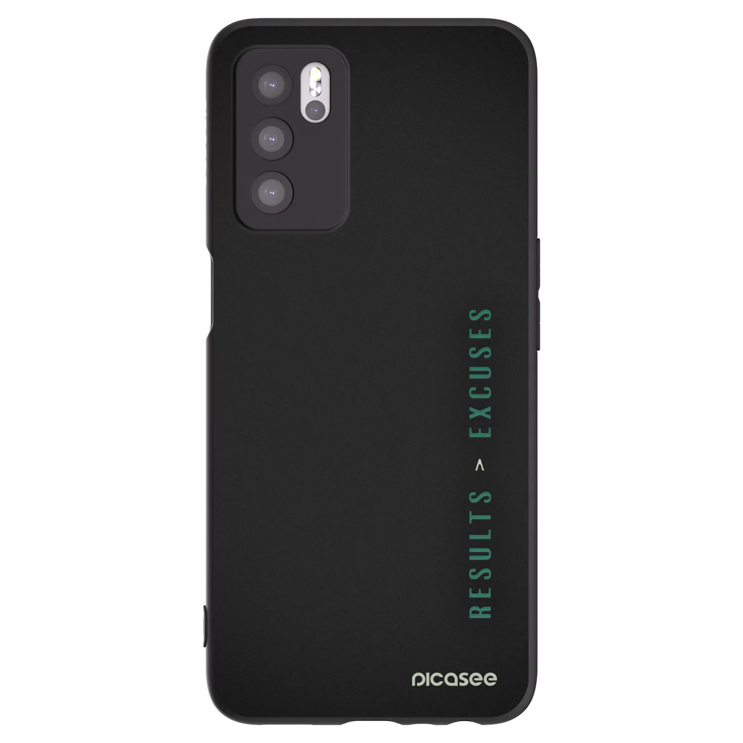 Picasee fekete szilikon tok az alábbi mobiltelefonokra OPPO A16 - Results x Excuses