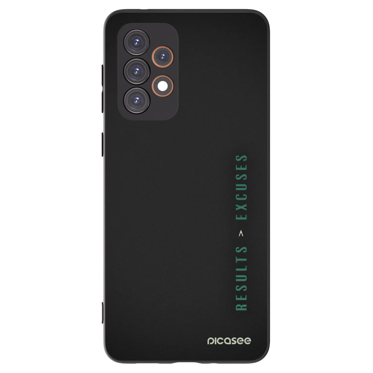 Picasee fekete szilikon tok az alábbi mobiltelefonokra Samsung Galaxy A33 5G A336 - Results x Excuses