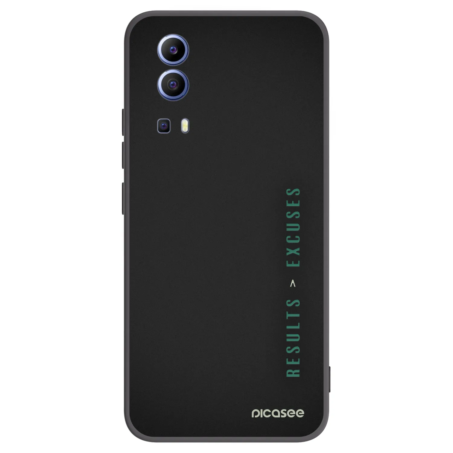 Picasee fekete szilikon tok az alábbi mobiltelefonokra Vivo Y52 5G - Results x Excuses