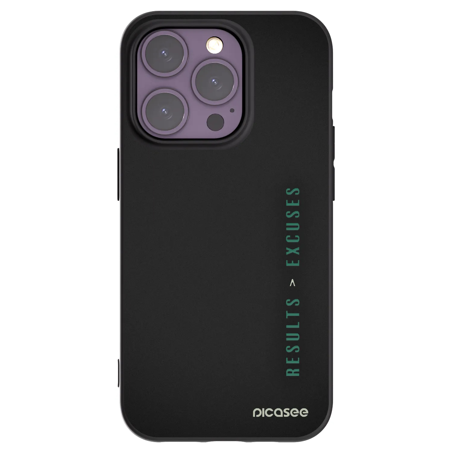 Picasee fekete szilikon tok az alábbi mobiltelefonokra Apple iPhone 14 Pro - Results x Excuses