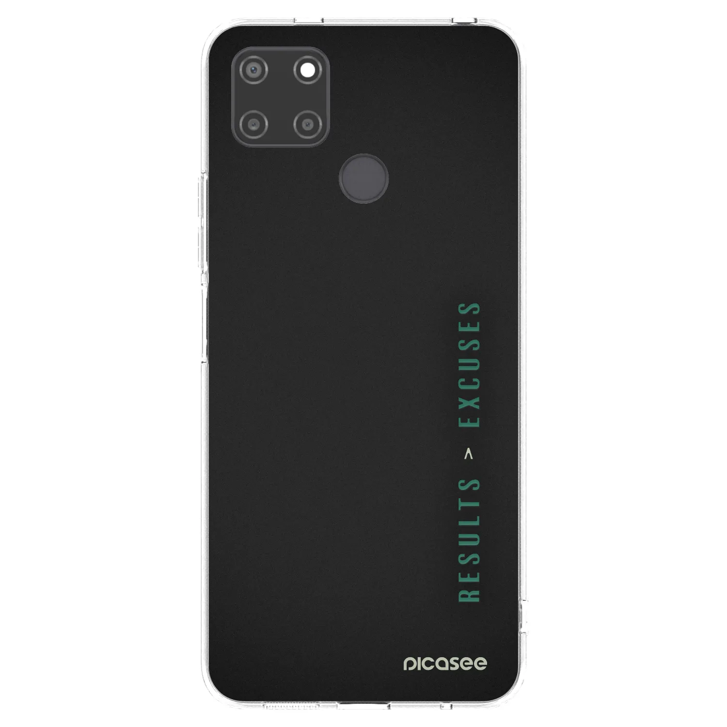 Picasee átlátszó szilikon tok az alábbi mobiltelefonokra Realme C21Y - Results x Excuses