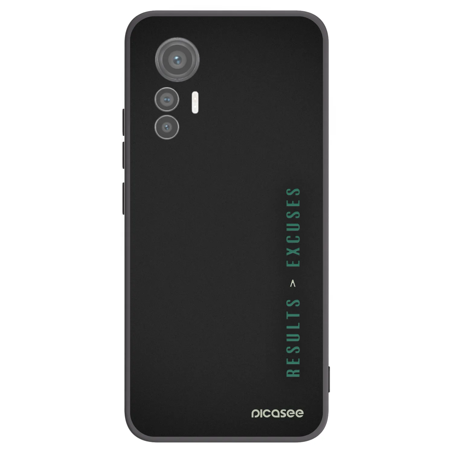 Picasee fekete szilikon tok az alábbi mobiltelefonokra Xiaomi 12 Lite - Results x Excuses