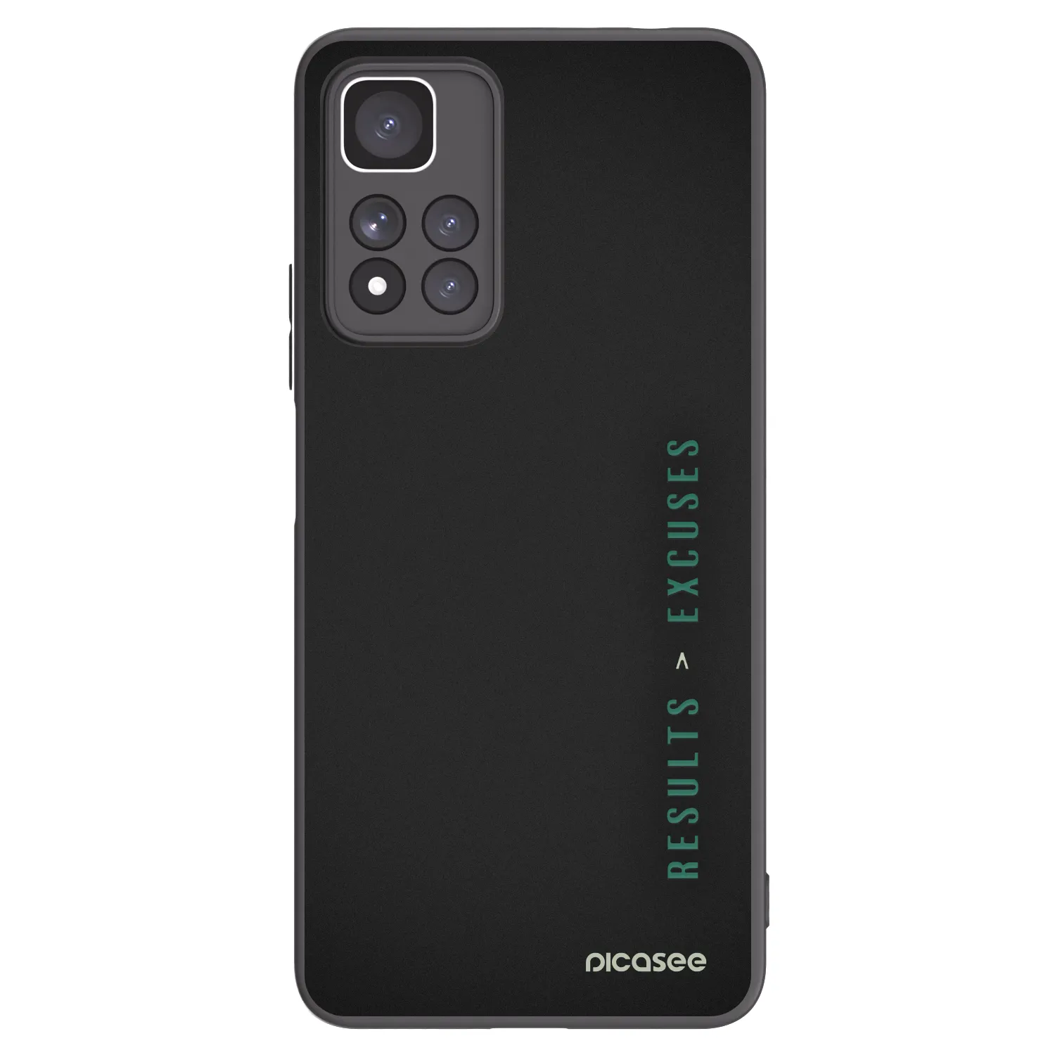 Picasee fekete szilikon tok az alábbi mobiltelefonokra Xiaomi Redmi Note 11 Pro+ 5G - Results x Excuses