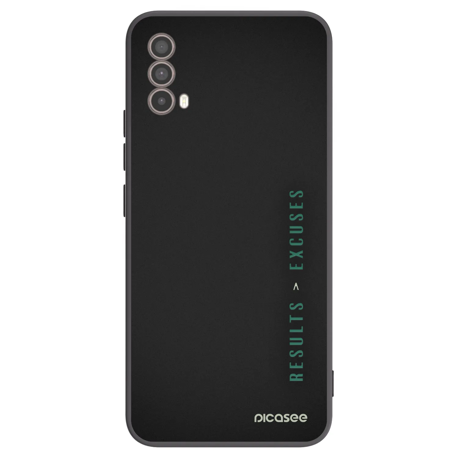 Picasee fekete szilikon tok az alábbi mobiltelefonokra Motorola Moto E40 - Results x Excuses