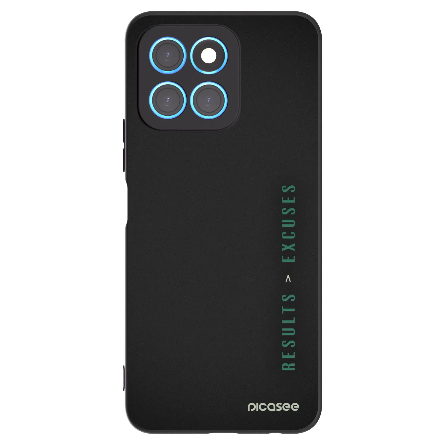 Picasee fekete szilikon tok az alábbi mobiltelefonokra Honor X6 - Results x Excuses