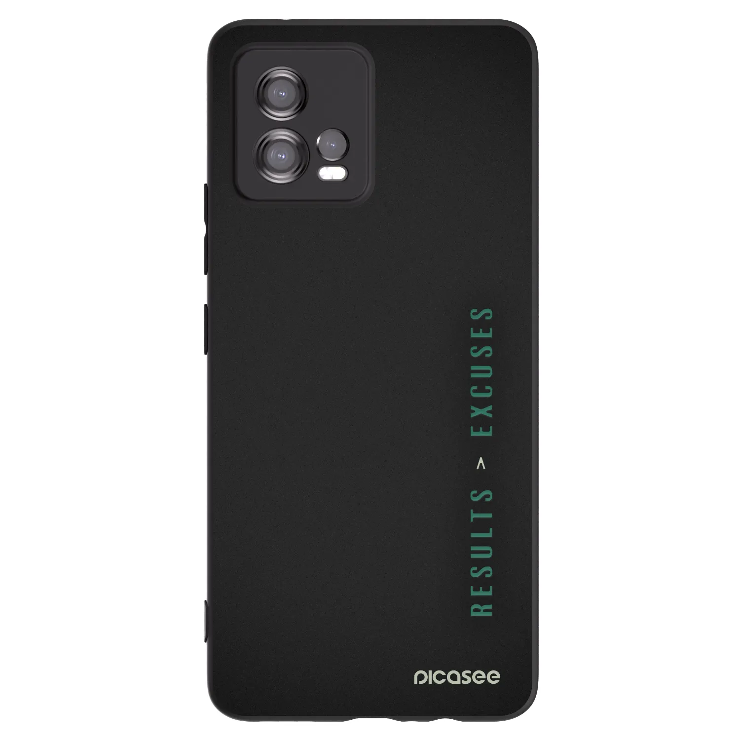 Picasee fekete szilikon tok az alábbi mobiltelefonokra Motorola Moto G72 - Results x Excuses