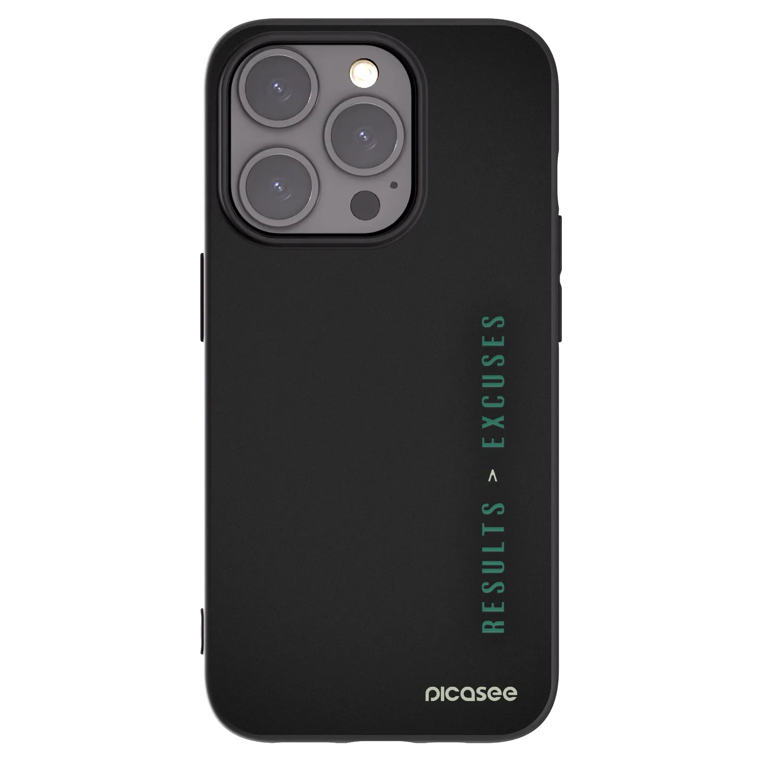 Picasee fekete szilikon tok az alábbi mobiltelefonokra Apple iPhone 15 Pro - Results x Excuses