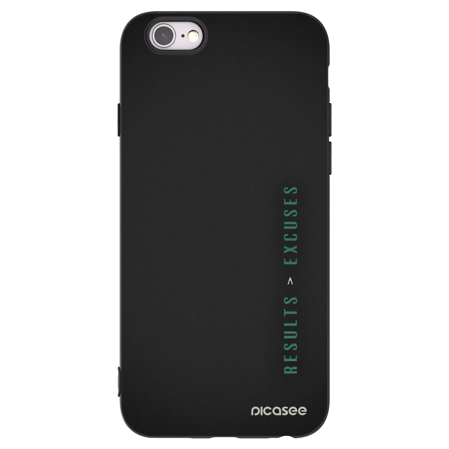 Picasee fekete szilikon tok az alábbi mobiltelefonokra Apple iPhone 6/6S - Results x Excuses