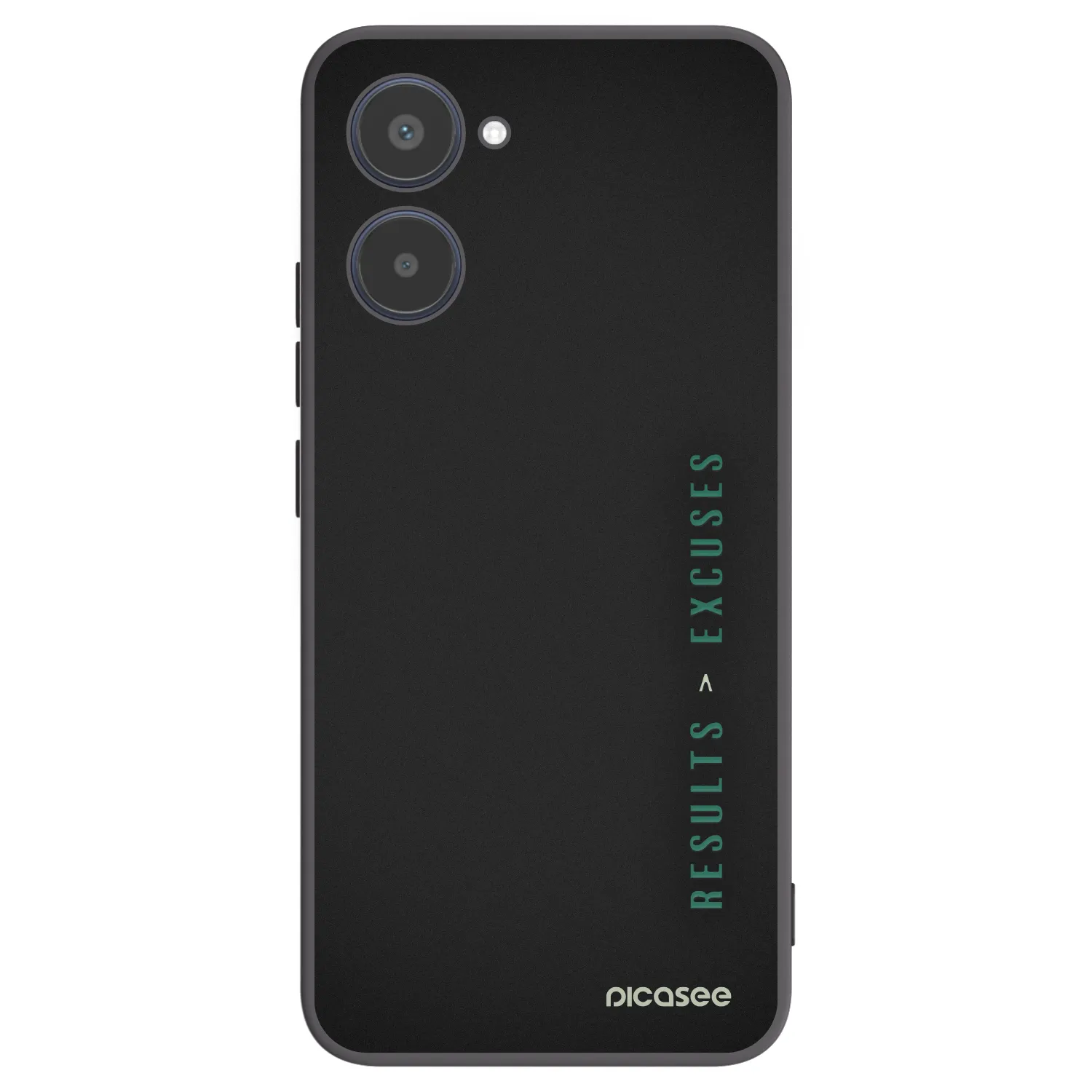 Picasee fekete szilikon tok az alábbi mobiltelefonokra Realme 10 4G - Results x Excuses