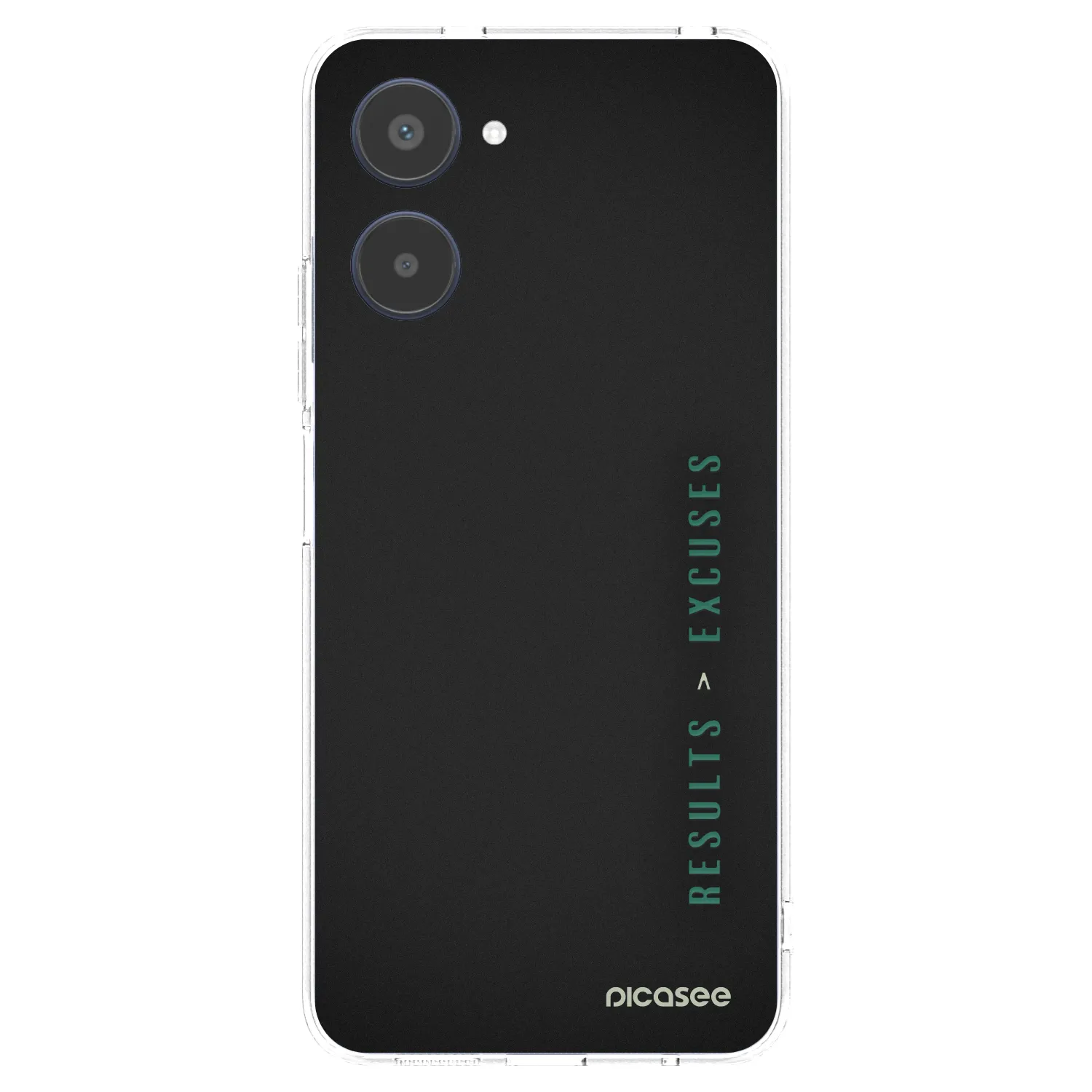 Picasee átlátszó szilikon tok az alábbi mobiltelefonokra Realme 10 4G - Results x Excuses