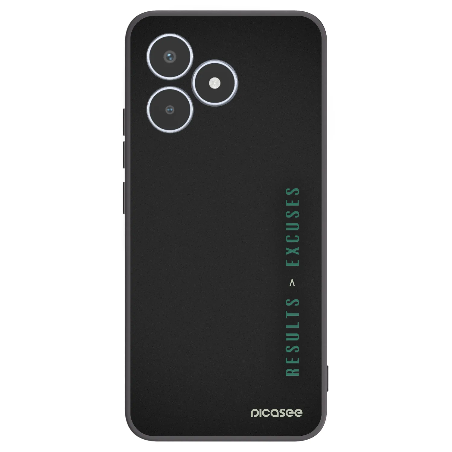 Picasee fekete szilikon tok az alábbi mobiltelefonokra Realme C53 - Results x Excuses