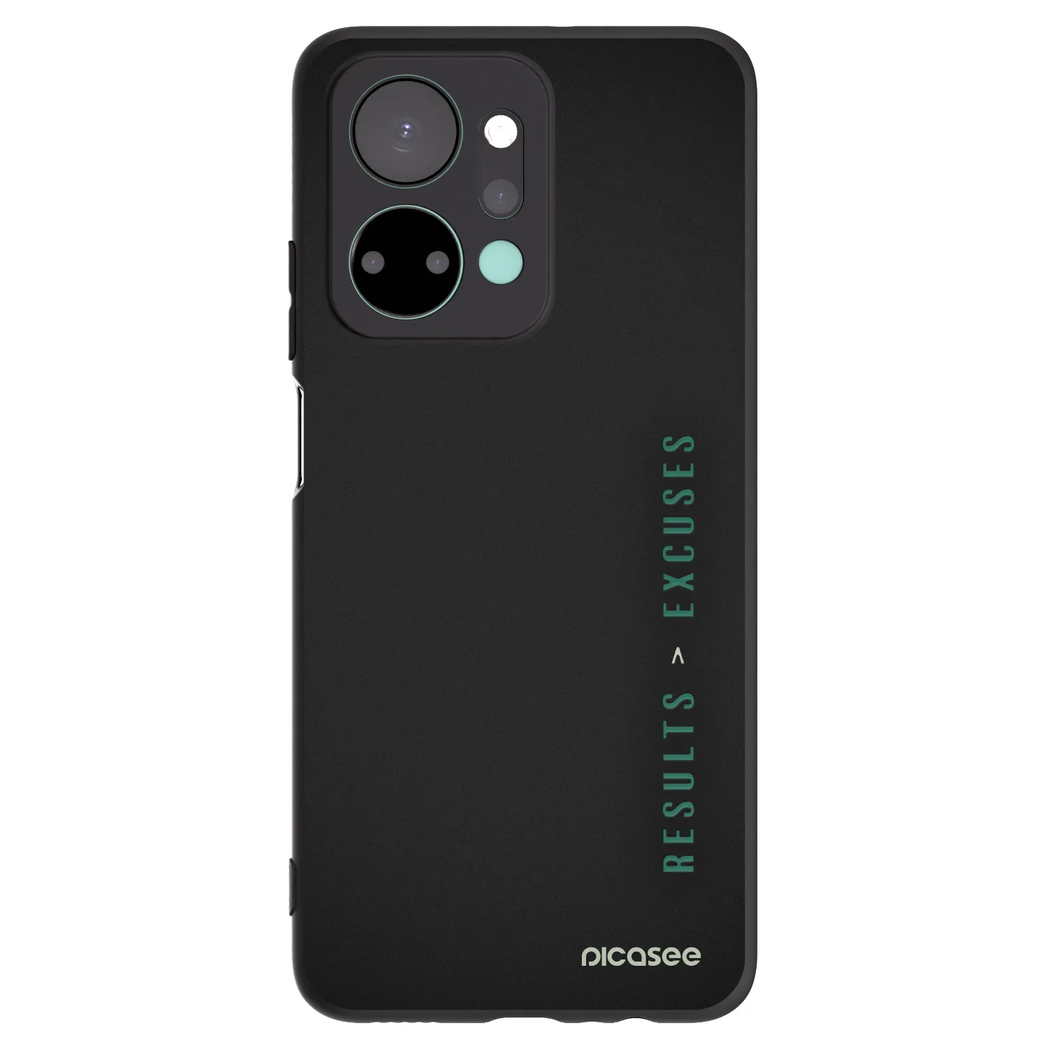 Picasee fekete szilikon tok az alábbi mobiltelefonokra Honor X7a - Results x Excuses