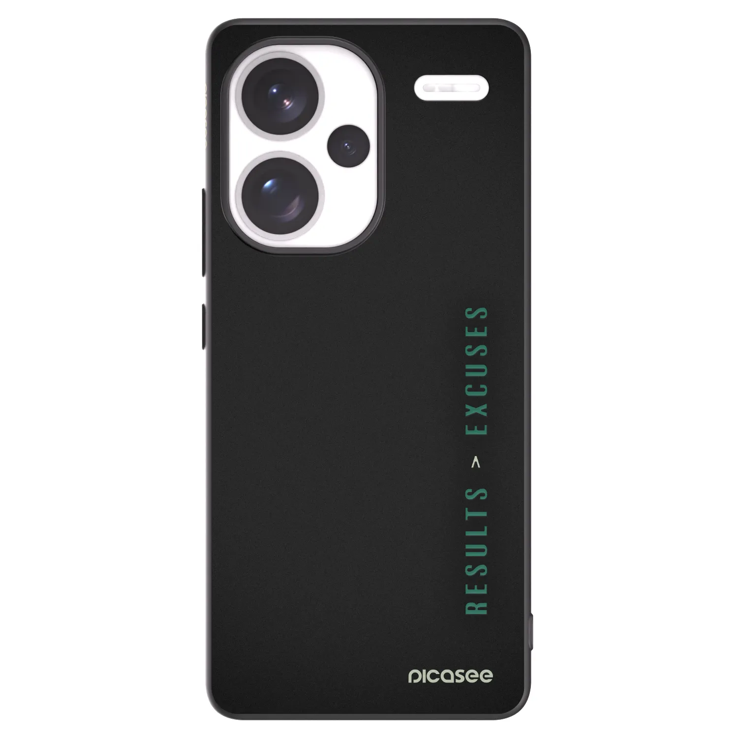 Picasee fekete szilikon tok az alábbi mobiltelefonokra Xiaomi Redmi Note 13 Pro+ 5G - Results x Excuses